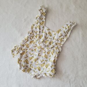 Oliver & Rain Organic Cotton Floral Newborn Romper